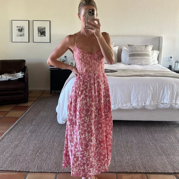 Free People | Dresses | Free People Sweet Nothings Midi Dress In Pink Combo  Floral | Poshmark